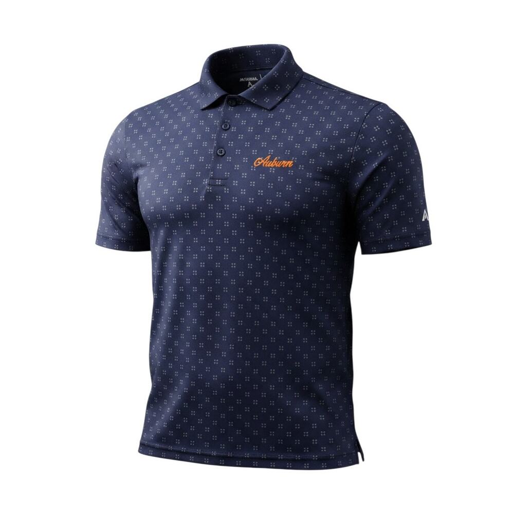 Antigua Auburn Tigers Polo Shirt Men's XL Blue Golf NCAA Short Sleeve